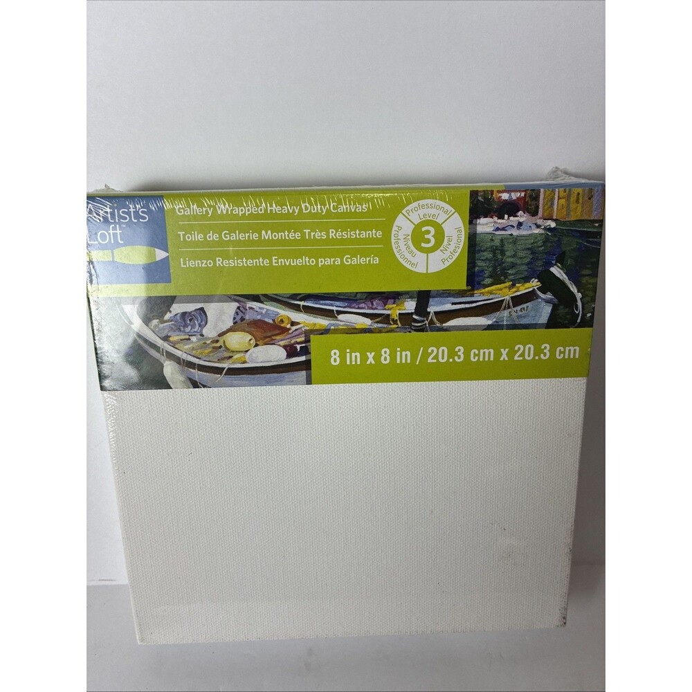 Artist Loft 472532 Gallery Wrapped Heavy Duty Level 3 Durable Canvas 8"X8"